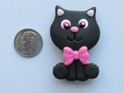 Needle Minder ~ Black Kitty (Clay)