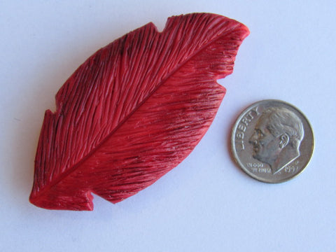 Needle Minder ~ Red Feather (clay)