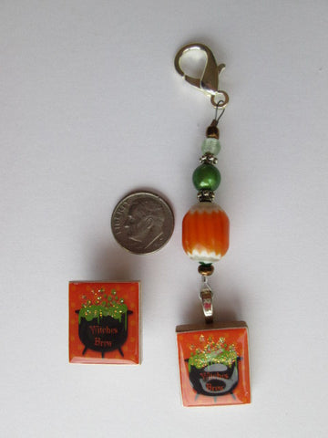 Halloween Witches Brew Mini Fob & Magnet Set