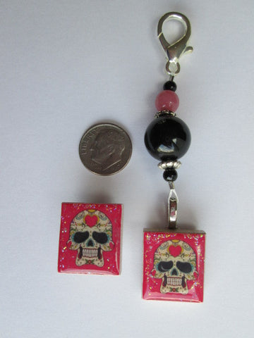 Sugar Skull #1 Mini Fob & Magnet Set