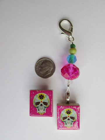 Sugar Skull #6 Mini Fob & Magnet Set