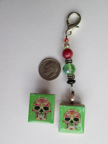 Sugar Skull #7 Mini Fob & Magnet Set