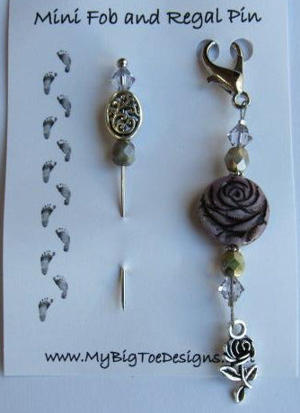 Lavender Rose Fob & Pin Set - LIMITED EDITION!