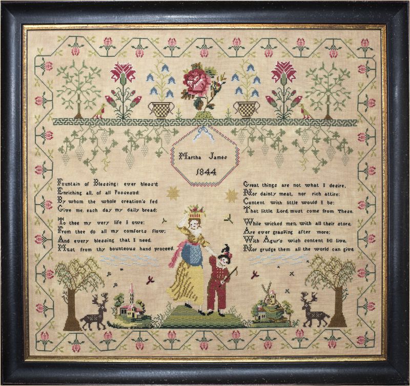 Hands Across The Sea Samplers ~ Martha James 1844