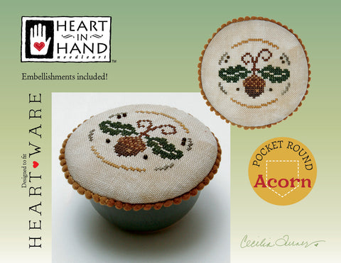 Heart In Hand ~ Pocket Round: Acorn