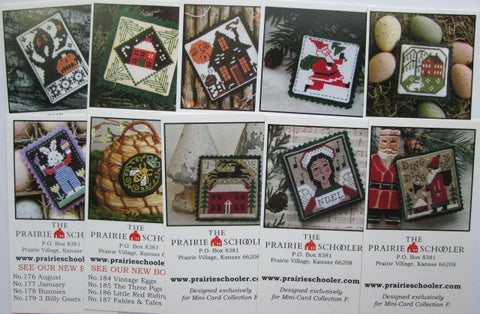 Prairie Schooler ~ Mini Card Set F
