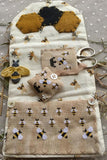 Rovaris ~ Bees Needlebook w/felts pieces, ribbon, charm & button - SO CUTE!