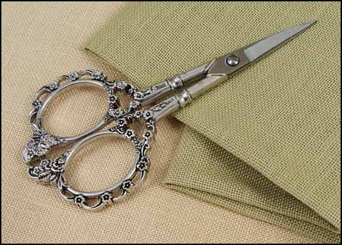 4 1/2" Silver Victorian Floral Scissors ~ So pretty!