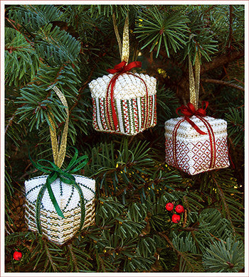Victoria Sampler ~ Christmas Gifts, Three Christmas Ornaments