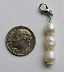 One of a Kind ~ Zipper Pull w/Baroque Pearl