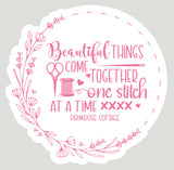 Primrose Cottage Stitches ~ Beautiful Things Stickers - Choose Pink OR Aqua!