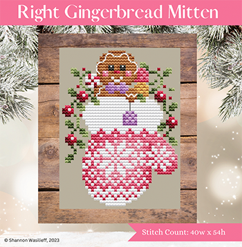 Shannon Christine Designs ~  Right Gingerbread Mitten