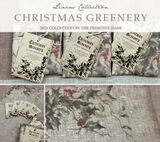 Primitive Hare ~ Christmas Greenery 30ct Linen