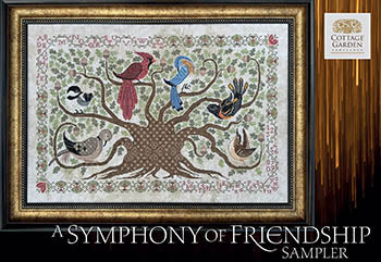 Cottage Garden Samplings ~ Symphony Of Friendship Sampler