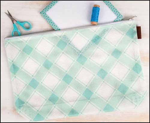 Plaid Mesh Bag - Misty Green ~ Limited # in-stock!