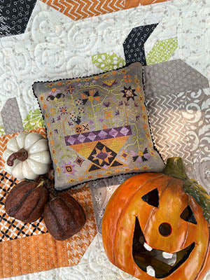 Pansy Patch Stitchery ~  Betsy's Halloween Basket