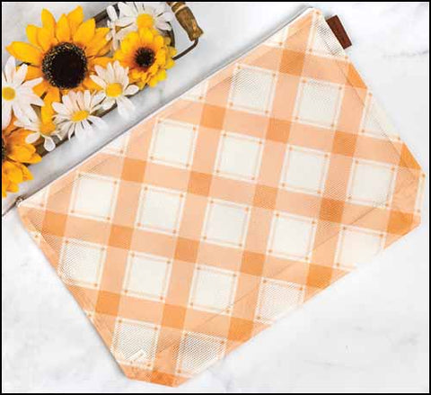 Plaid Mesh Bag - Pumpkin ~ Limited # in-stock!