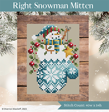 Shannon Christine Designs ~ Right Snowman Mitten
