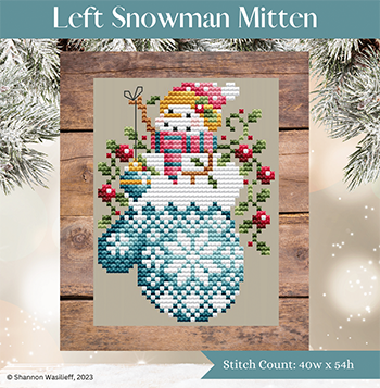 Shannon Christine Designs ~ Left Snowman Mitten