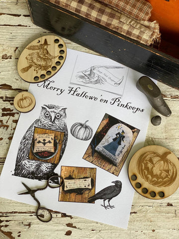 Stacy Nash Primitives ~ Merry Halloween Pinkeeps (3 designs!)