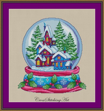 Cross Stitching Art ~ Cozy Village