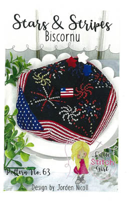 Little Stitch Girl ~ Stars & Stripes Biscornu