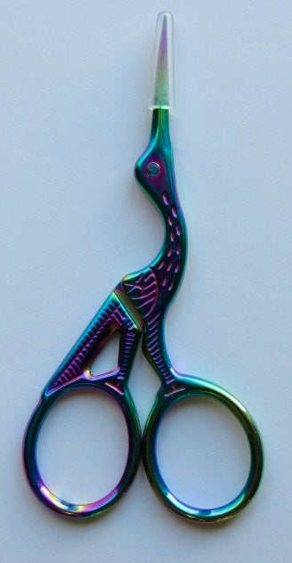 Rainbow Stork Embroidery Scissors