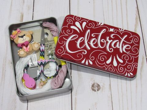 "Celebrate" Stash Tin #2 ~ ONE OF A KIND!!!