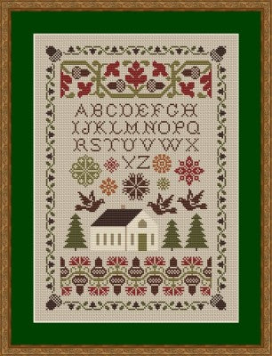 Happiness Is Heart Made ~ Acorn Alphabet Sampler