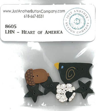 Little House Needleworks ~ Heart Of America ~ JABC Button Pack