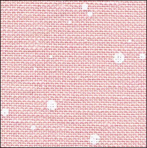 32ct Linen ~ Splash Rose ~ Fat 1/8