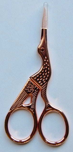 Copper Stork Embroidery Scissors