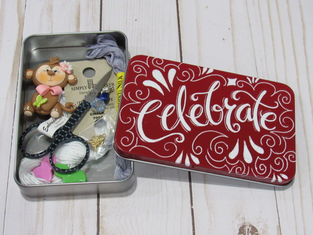 "Celebrate" Stash Tin #3 ~ ONE OF A KIND!!!