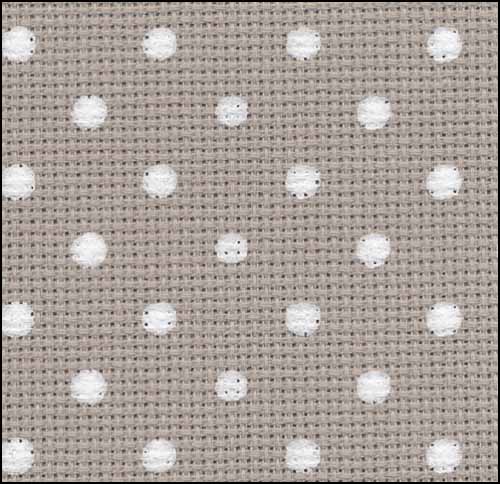 20ct Aida ~ Creek/White Petit Point ~ Fat 1/4
