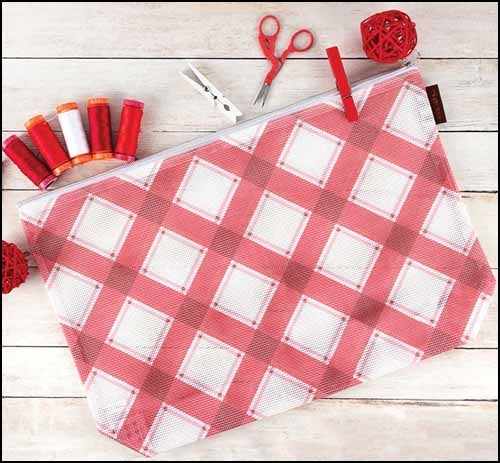 Plaid Mesh Bag - Berry Red ~ Limited # in-stock!
