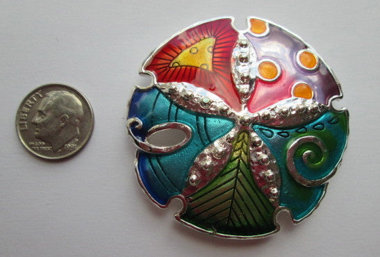 Needle Minder ~ Large Colorful Sand Dollar