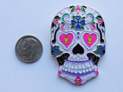 Needle Minder ~ Sugar Skull (Matching Bling Floss Ring available!)