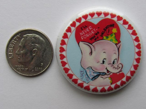1.25" Button Magnet ~ Vintage Valentine's #7 - Never Forget