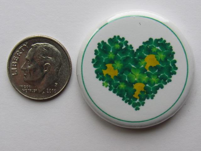 1.25" Button Magnet ~ Shamrock Heart