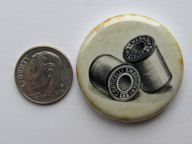 1.25" Button Magnet ~ Vintage Spools