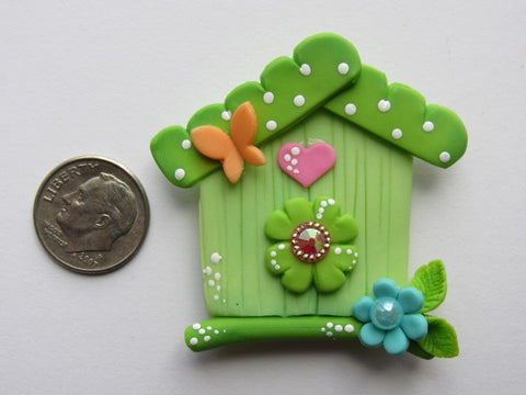 Needle Minder - Cute Birdhouse (Clay)