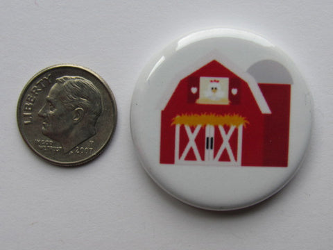 1.25" Button Magnet ~ Red Barn
