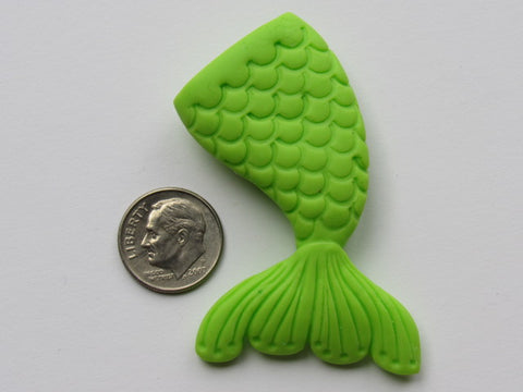Needle Minder ~ Bright Green Mermaid Tail (Clay) ONE OF A KIND!