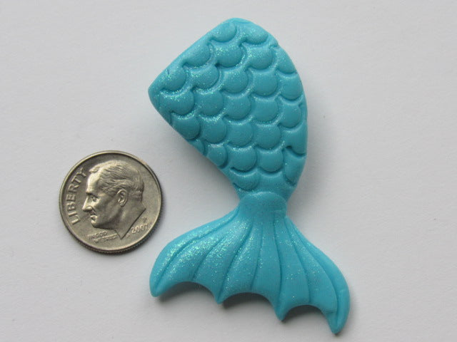 Needle Minder ~  Mermaid Tail - Blue Glitter (Clay) ONE OF A KIND!