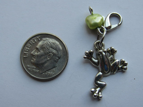 One of a Kind ~ Zipper Pull w/Baroque Pearl ~ Frog