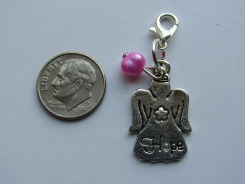 One of a Kind ~ Zipper Pull w/Baroque Pearl ~ Angel #2