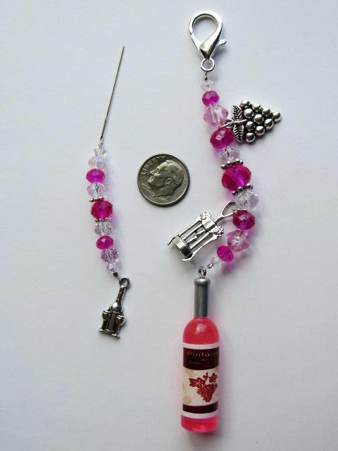 Scissor Fob & Thread Picker Set - Wine Lovers #1