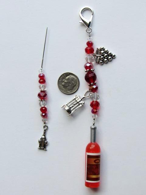 Scissor Fob & Thread Picker Set - Wine Lovers #2