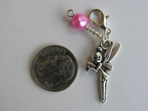 Zipper Pull w/Baroque Pearl ~ Fairy (pink pearl)