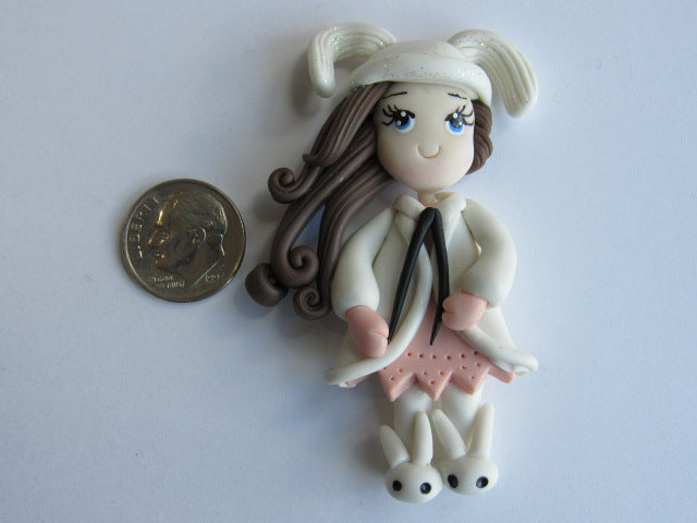Needle Minder ~ Bunny Slippers (Clay) VERY LIMITED # AVAILABLE!